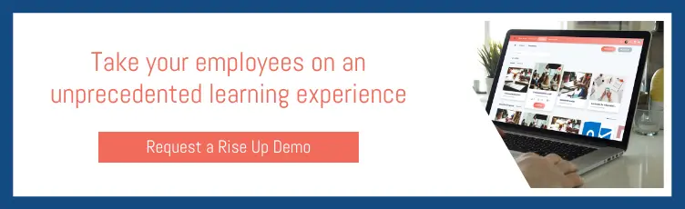 Rise Up demo learning experience LXP platform