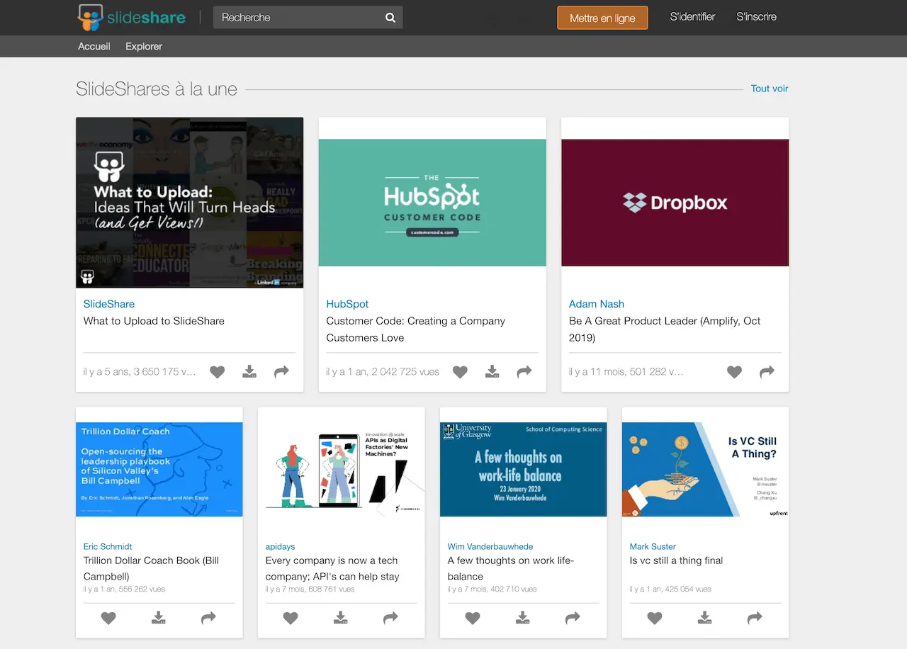 Slideshare is een website voor het hosten en delen van PowerPoint-presentaties.
