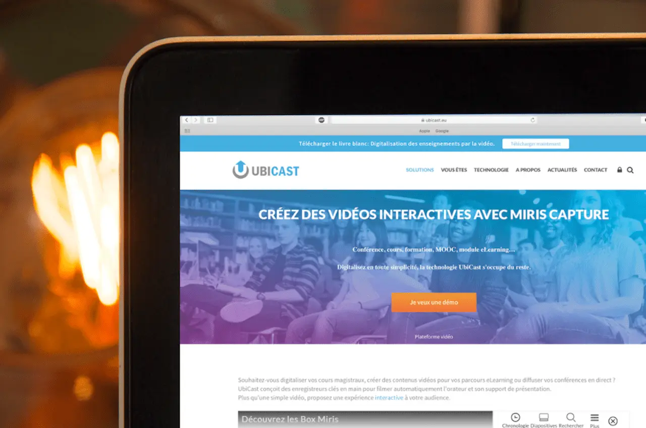UbiCast est le leader européen de l’enregistrement de cours, de MOOC et du webcasting.